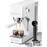 Compacte Espressomachine met Stoompijp, Wit - 34% Korting