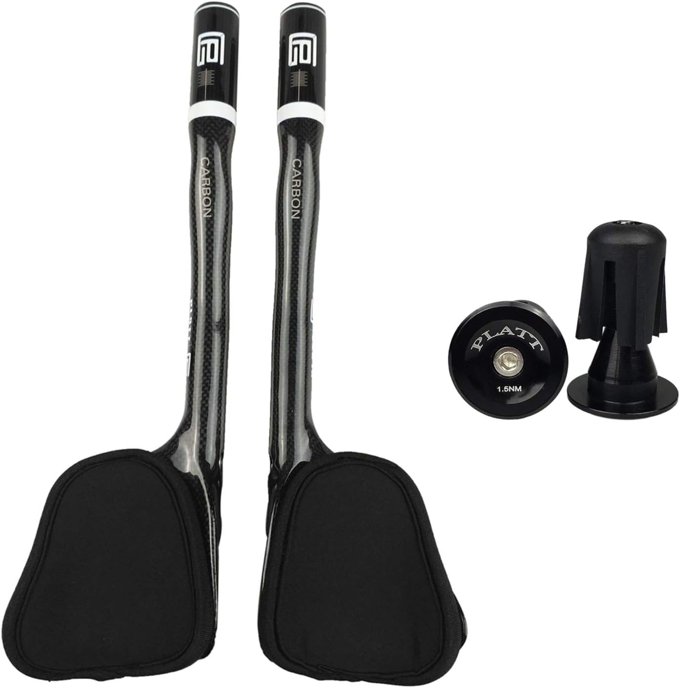 PLATT Carbon Aerobar Fiets Stuur - Aero/Tri Stuur (Wit)