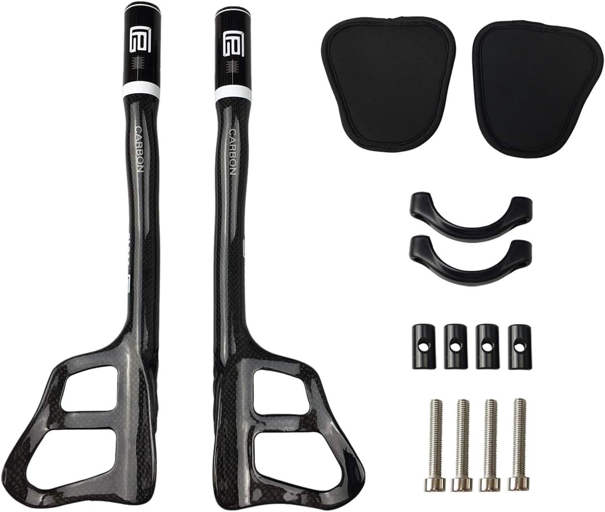 PLATT Carbon Aerobar Fiets Stuur - Aero/Tri Stuur (Wit)