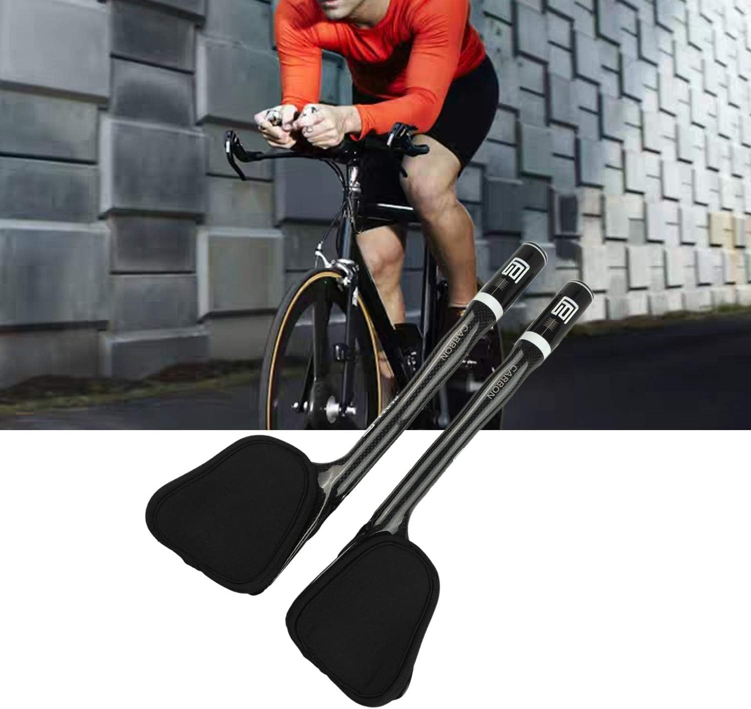 PLATT Carbon Aerobar Fiets Stuur - Aero/Tri Stuur (Wit)