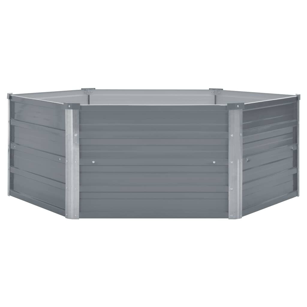 Verhoogde Plantenbak 129x129x46cm Gegalvaniseerd Staal - 33% Korting