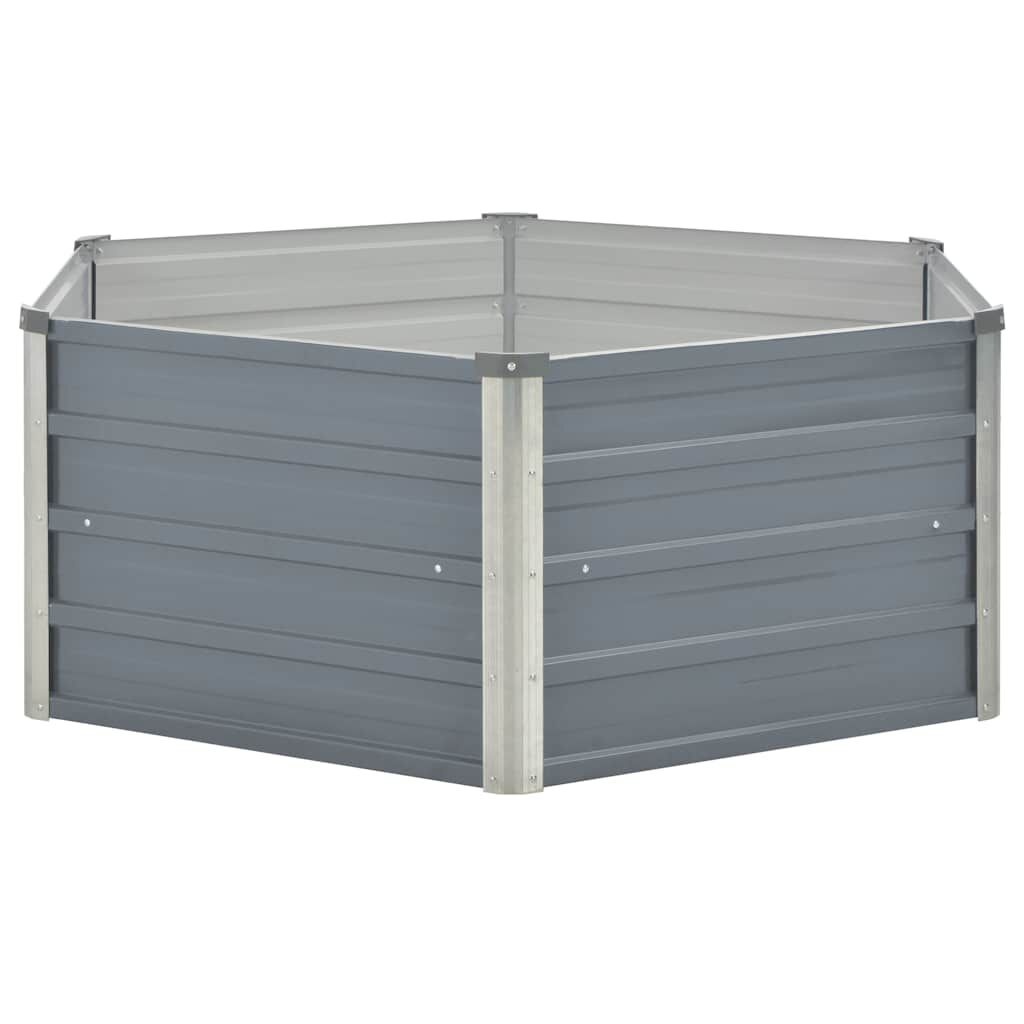 Verhoogde Plantenbak 129x129x46cm Gegalvaniseerd Staal - 33% Korting
