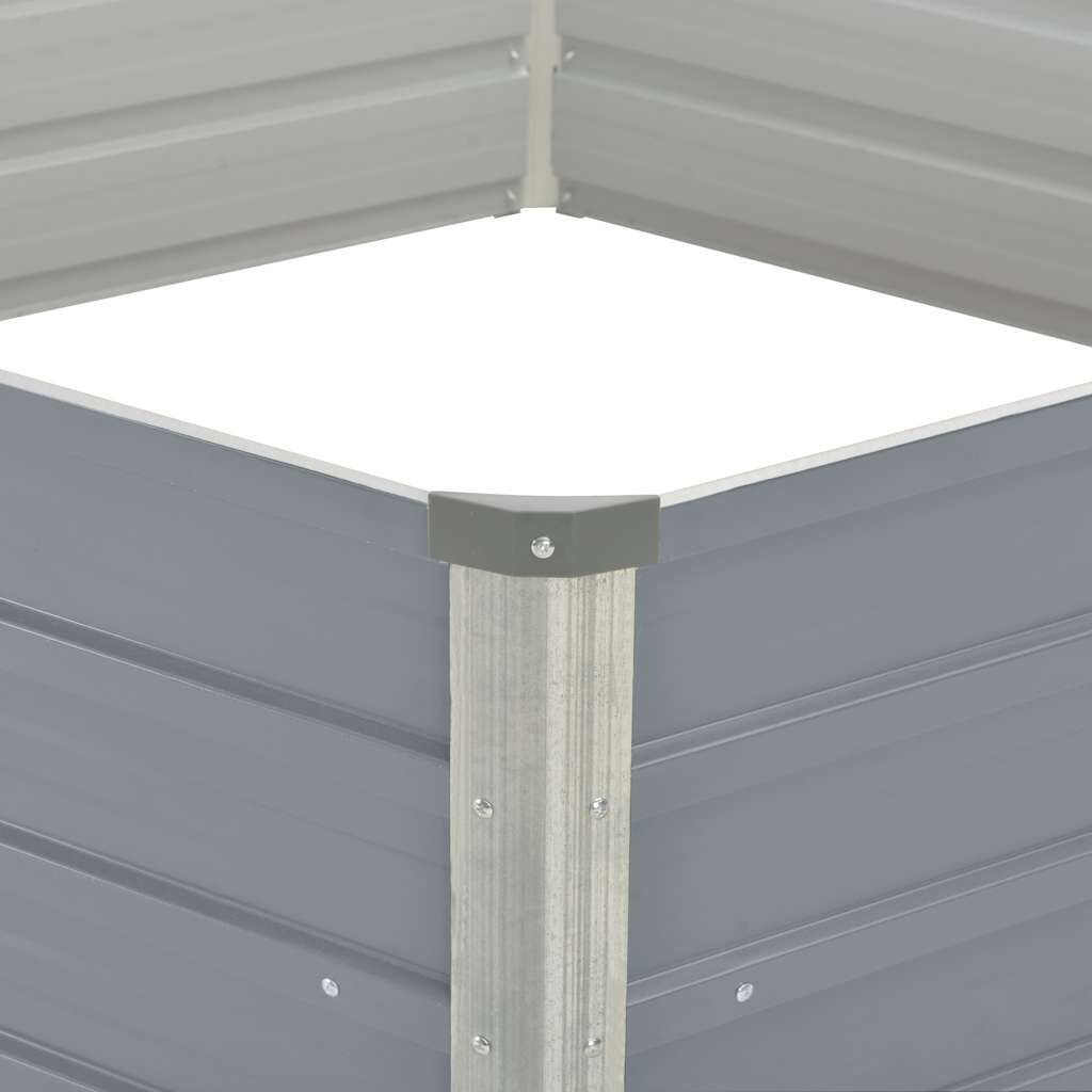 Verhoogde Plantenbak 129x129x46cm Gegalvaniseerd Staal - 33% Korting