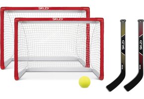 Mini Hockeyset voor 2 spelers - Rood | 46% Korting
