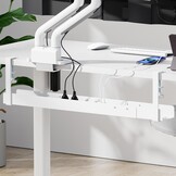 Uittrekbare Kabelgoot Bureau | 80-120cm | Klemmontage | Wit | 56% Korting