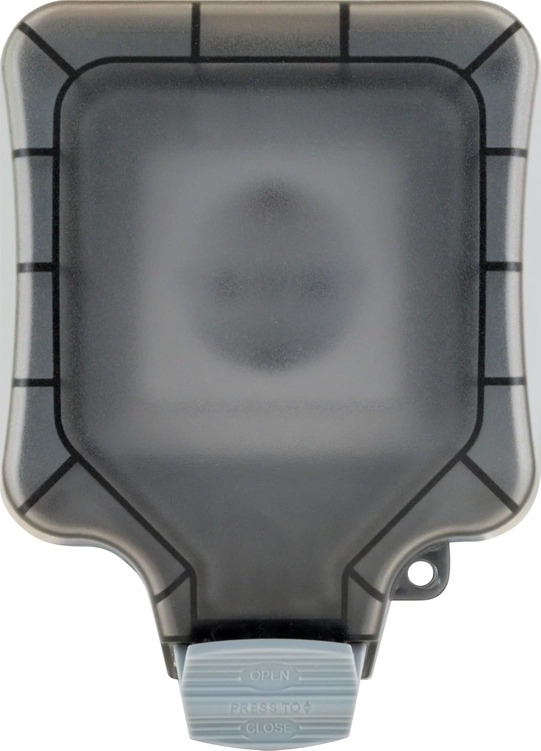 SCHWAIGER SOAD0100 Outdoor Socket, Surface-Mounted Outdoor Socket, Weatherproof Cover, IP66, Angle Plug, Click Closure, UV-Resistant, Weatherproof, Garden Socket