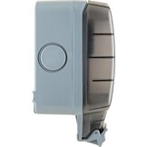 SCHWAIGER SOAD0100 Outdoor Socket, Surface-Mounted Outdoor Socket, Weatherproof Cover, IP66, Angle Plug, Click Closure, UV-Resistant, Weatherproof, Garden Socket