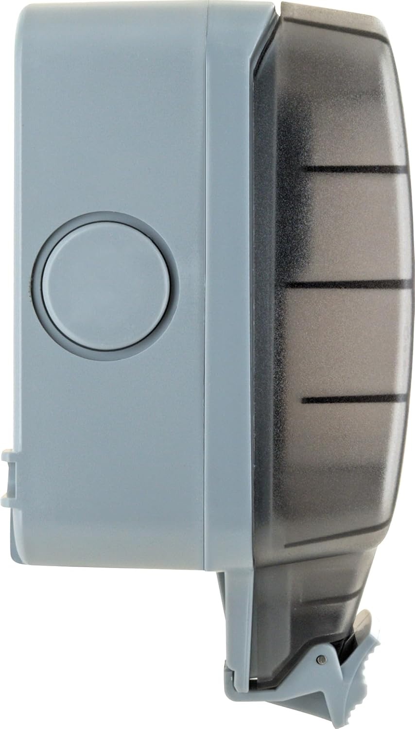 SCHWAIGER SOAD0100 Outdoor Socket, Surface-Mounted Outdoor Socket, Weatherproof Cover, IP66, Angle Plug, Click Closure, UV-Resistant, Weatherproof, Garden Socket