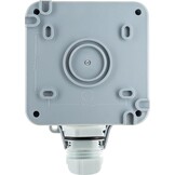 SCHWAIGER SOAD0100 Outdoor Socket, Surface-Mounted Outdoor Socket, Weatherproof Cover, IP66, Angle Plug, Click Closure, UV-Resistant, Weatherproof, Garden Socket