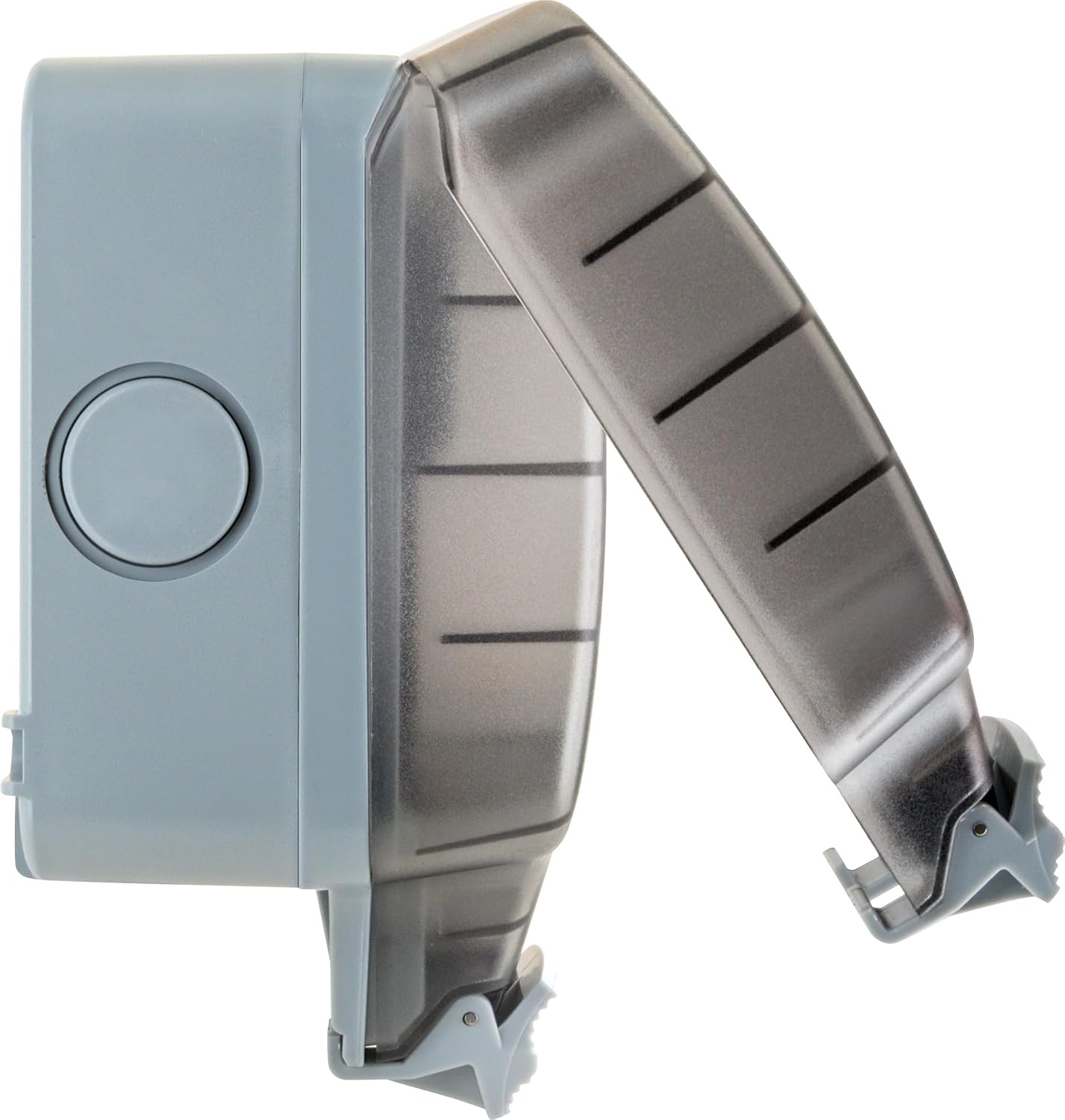 SCHWAIGER SOAD0100 Outdoor Socket, Surface-Mounted Outdoor Socket, Weatherproof Cover, IP66, Angle Plug, Click Closure, UV-Resistant, Weatherproof, Garden Socket