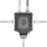 SCHWAIGER SOAD0100 Outdoor Socket, Surface-Mounted Outdoor Socket, Weatherproof Cover, IP66, Angle Plug, Click Closure, UV-Resistant, Weatherproof, Garden Socket