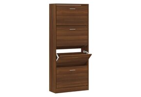 Schoenenkast 63x24x147 cm Bruin Eiken (70% Korting)