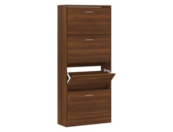 Shoenenkast Bewerkt Hout Bruine Eikenkleur - 54% Korting