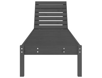 vidaXL Ligstoel Grenenhout Grijs (34% Korting)