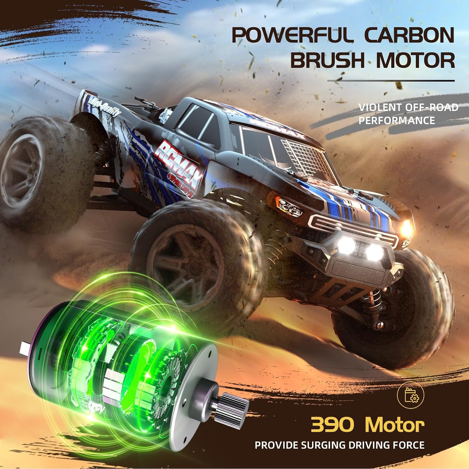 RC Monster Truck 1:14 All-terrain 38 km/u 4WD - 58% Korting