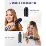 6-in-1 Heteluchtborstel Haarstyler met Korting: Volume & Krul