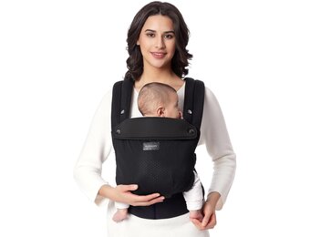 Ademende Baby Draagzak Zwart (3-24M) - 34% Korting!