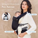 Ademende Baby Draagzak Zwart (3-24M) - 34% Korting!