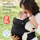 Ademende Baby Draagzak Zwart (3-24M) - 34% Korting!