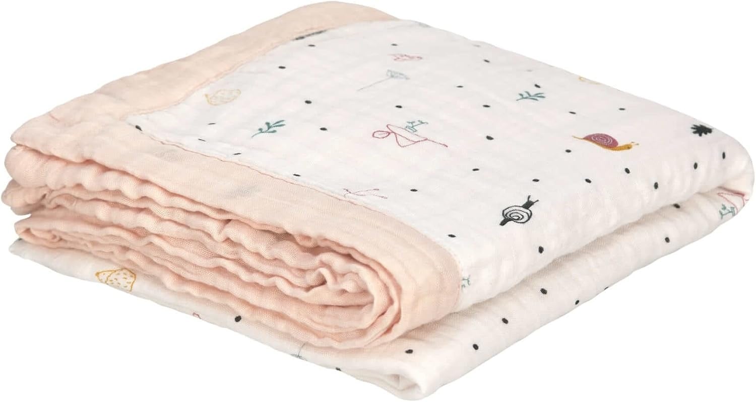 Babydeken Meisjes 100x100cm Lichtroze Bamboe/Katoen 59% Korting