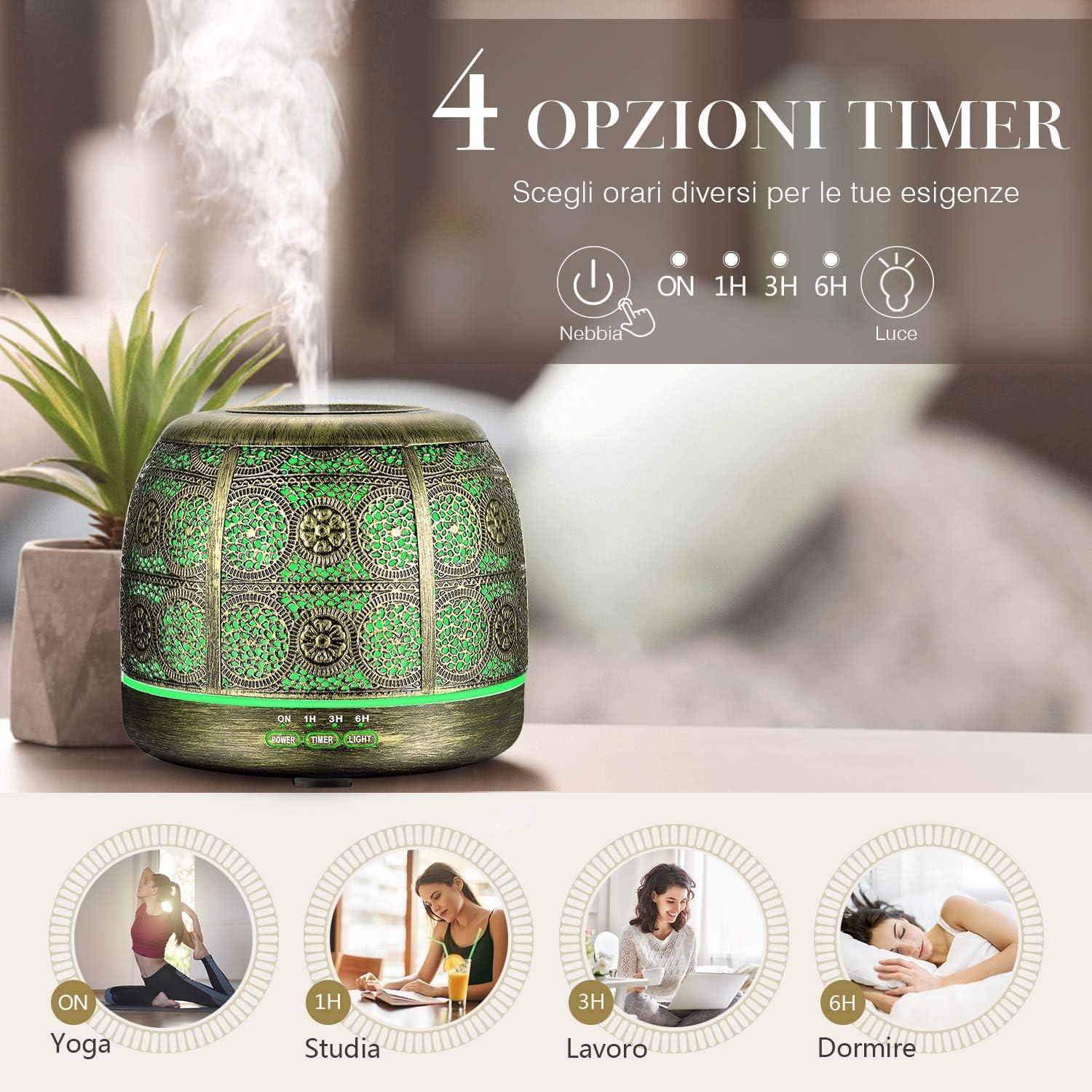 Ultrasone Aroma Diffuser 500ml - 56% Korting!