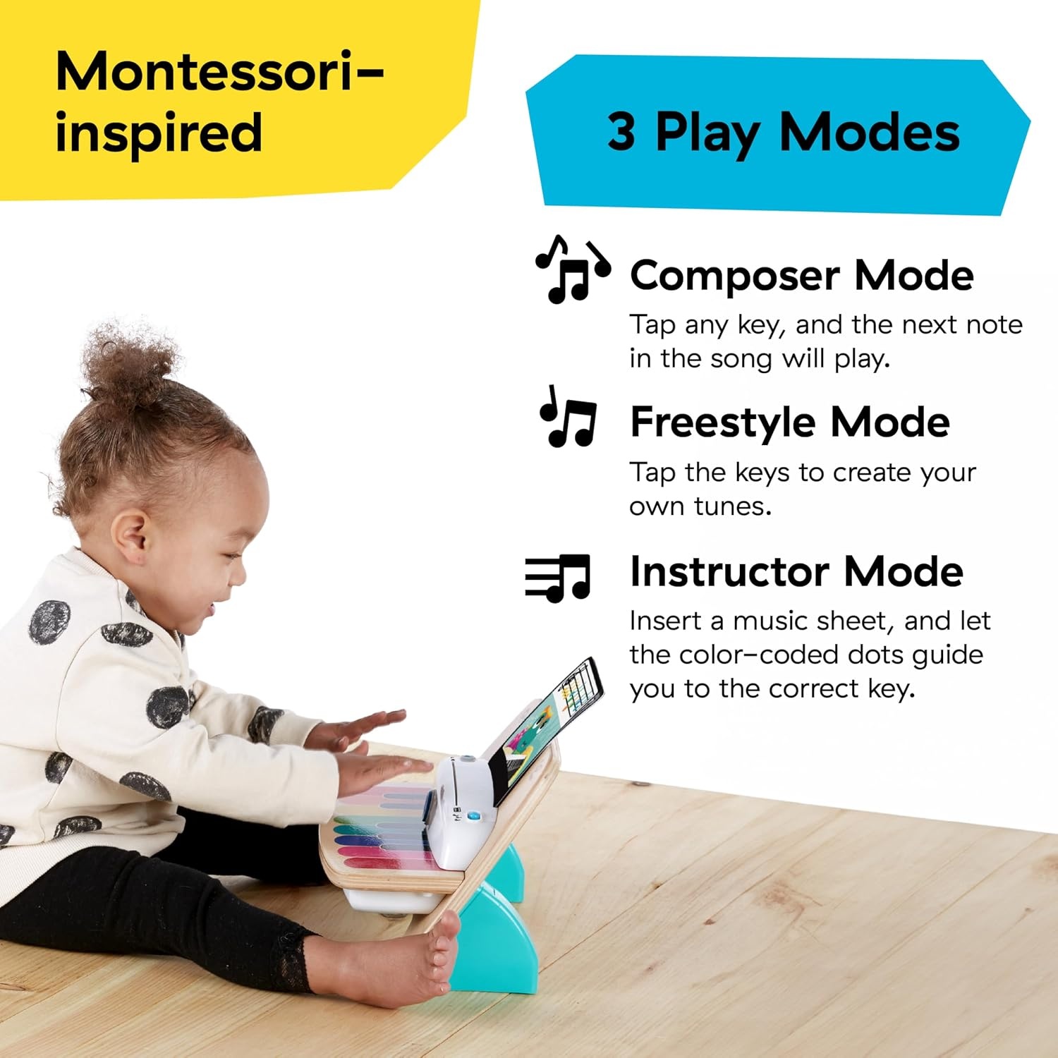Houten Pianospielgoed Baby/Peuter (vanaf 6m) met Magic Touch Technologie - 59% Korting