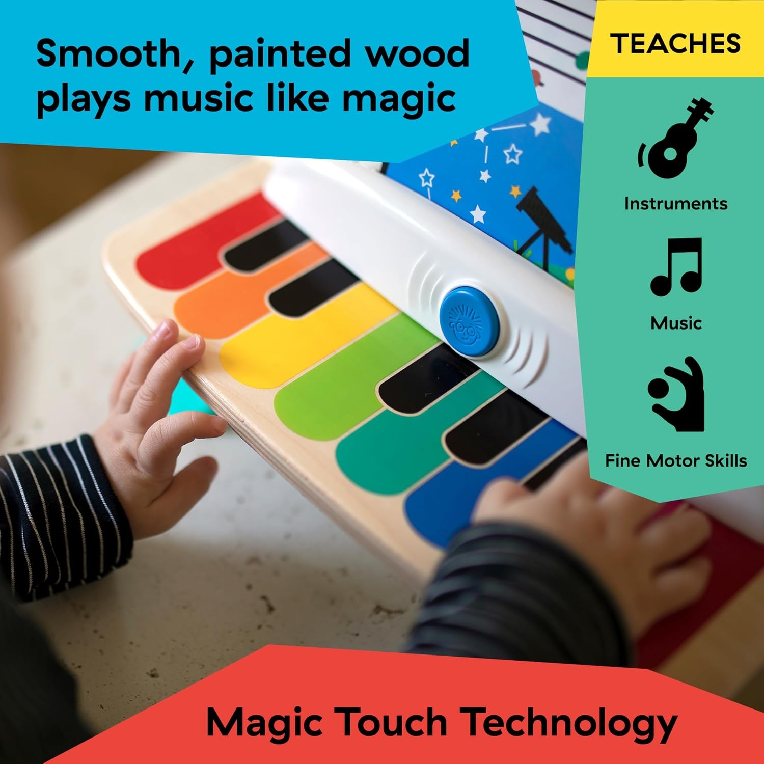 Houten Pianospielgoed Baby/Peuter (vanaf 6m) met Magic Touch Technologie - 59% Korting