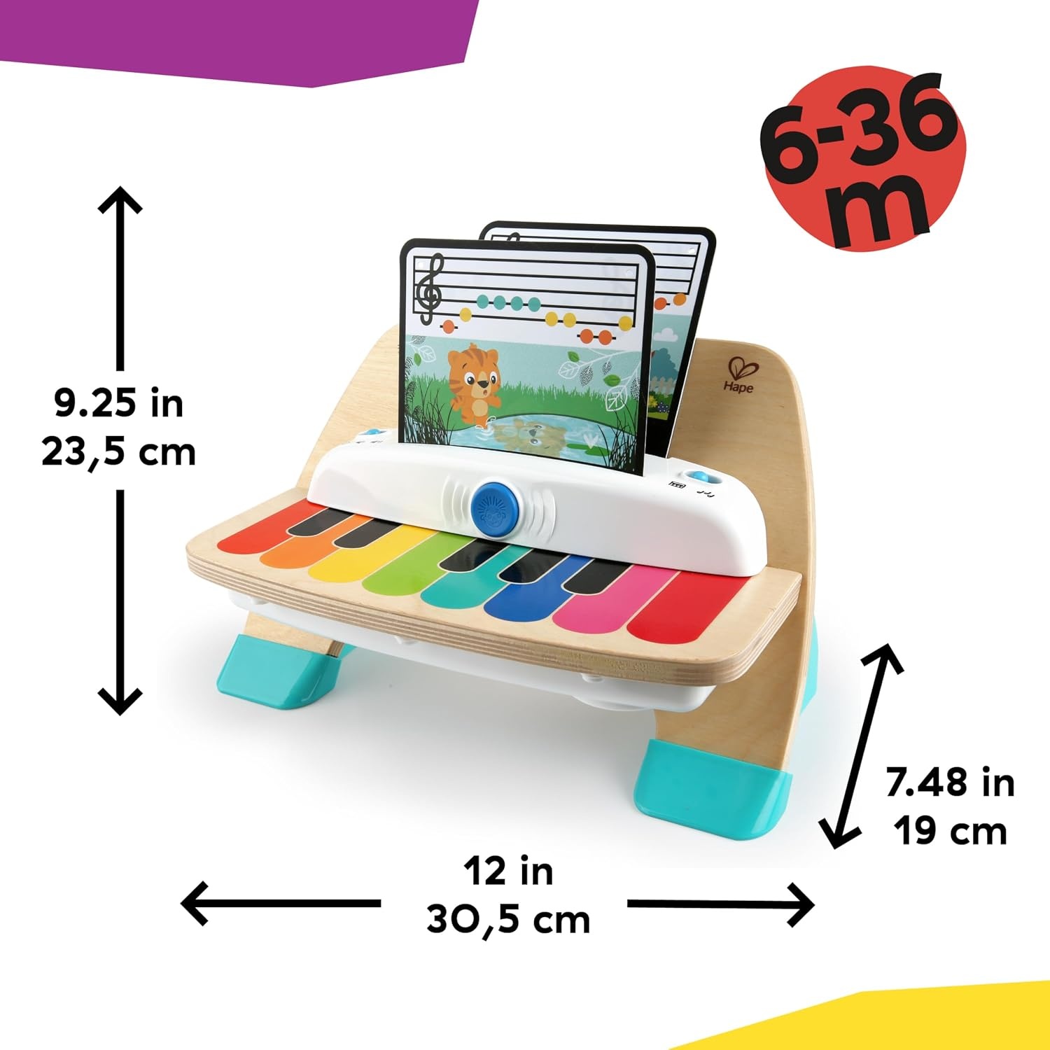Houten Pianospielgoed Baby/Peuter (vanaf 6m) met Magic Touch Technologie - 59% Korting