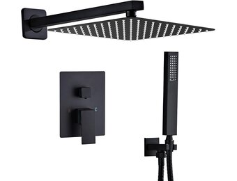 Inbouwdoucheset Matzwart RVS - 35% Korting