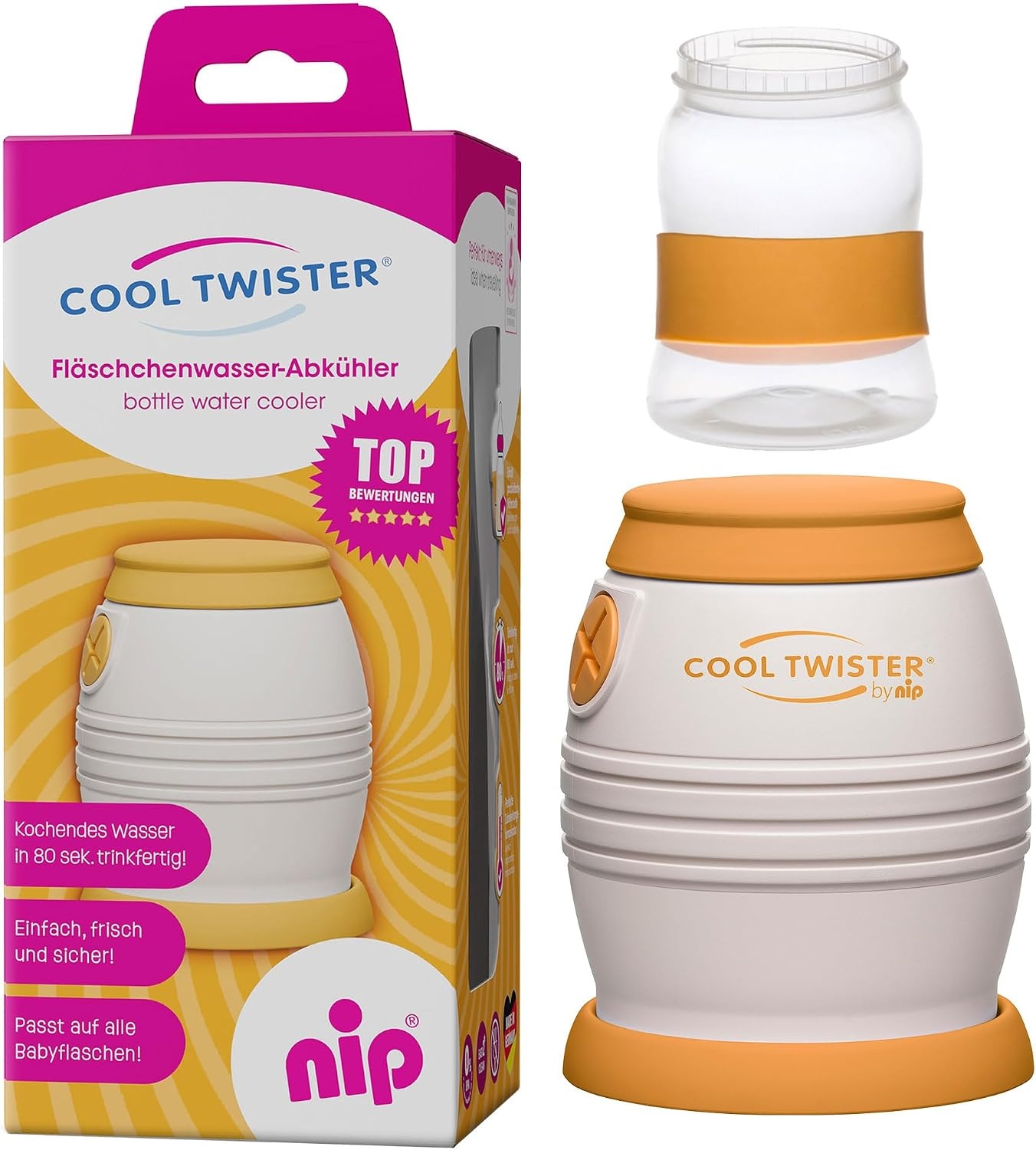 Fleswaterkoeler Baby: Kokend Water Koelen in 80 Sec. 33% Korting!