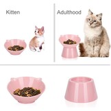 Verhoogde Kattenvoerbak 15° Kantelbaar - Roze | 54% Korting