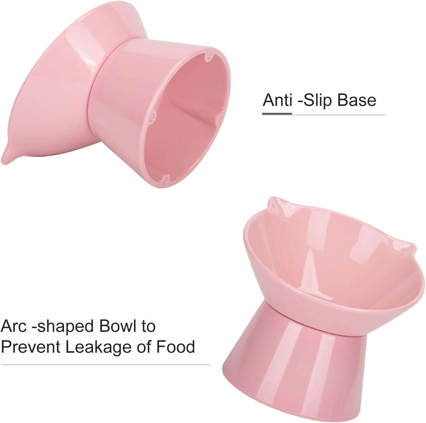 Verhoogde Kattenvoerbak 15° Kantelbaar - Roze | 54% Korting