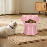 Verhoogde Kattenvoerbak 15° Kantelbaar - Roze | 54% Korting