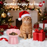 Verhoogde Kattenvoerbak 15° Kantelbaar - Roze | 54% Korting