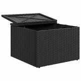 vidaXL Tuinkruk met kussen - Zwart Poly Rattan - 34% Korting