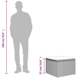 vidaXL Tuinkruk met kussen - Zwart Poly Rattan - 34% Korting