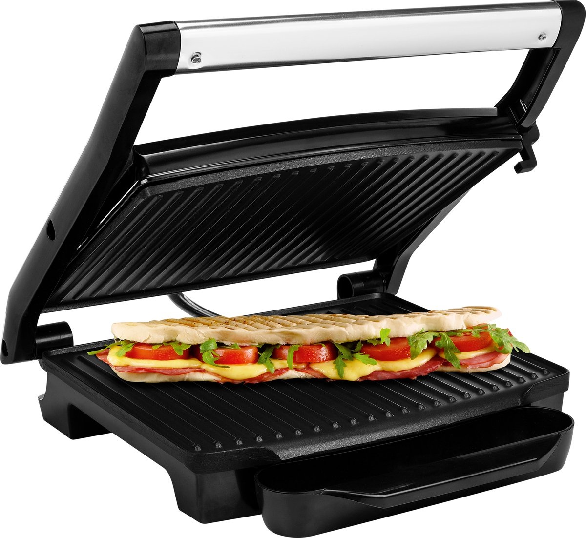 Contactgrill Panini & Tosti - 2000W - 30x24cm - Verticaal Opbergen