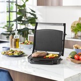 Contactgrill Panini & Tosti - 2000W - 30x24cm - Verticaal Opbergen