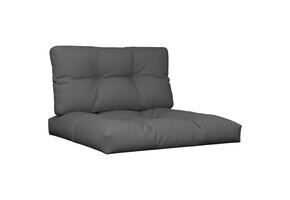 vidaXL Palletkussens 2 stuks - Antraciet - 46% Korting