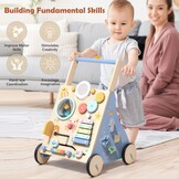 Houten Loopwagen Oceaan Thema Baby - Montessori Speelgoed met Korting!