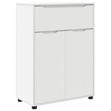 Moderne Witte Badkamerkast met Lade & 2 Deuren - 72,5x36,5x100cm