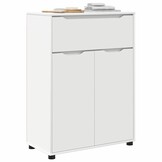 Moderne Witte Badkamerkast met Lade & 2 Deuren - 72,5x36,5x100cm