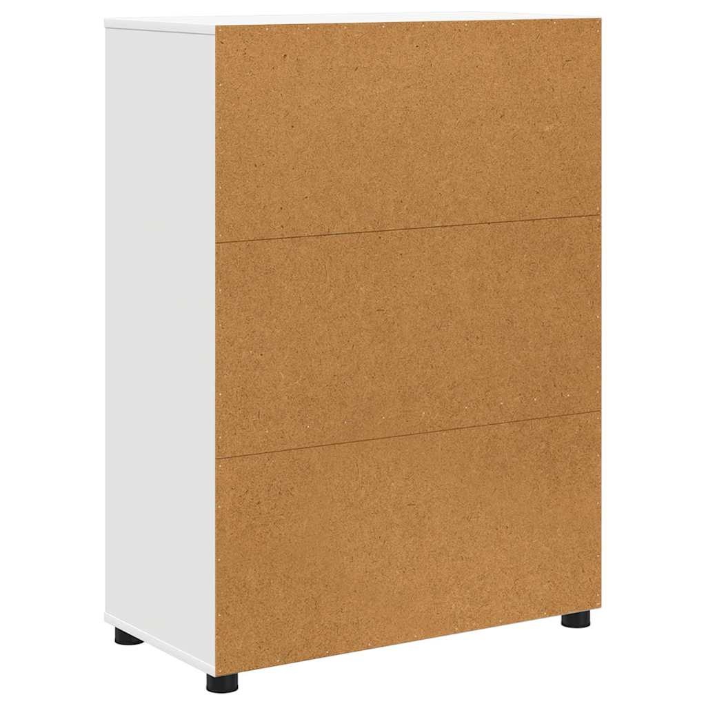 Moderne Witte Badkamerkast met Lade & 2 Deuren - 72,5x36,5x100cm