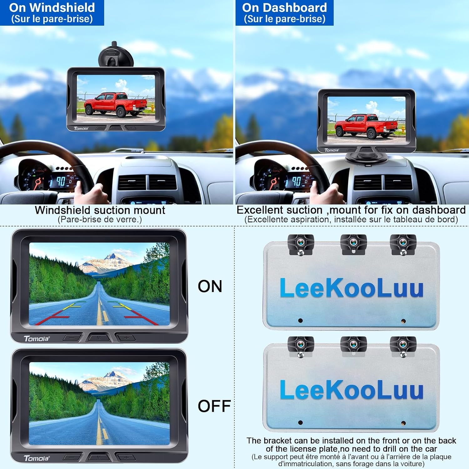 Draadloze Achteruitrijcamera met 5" HD Monitor