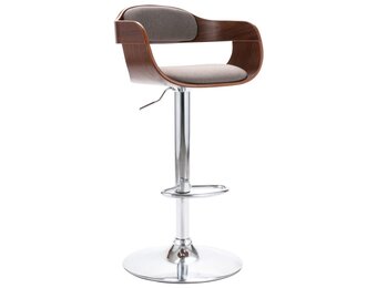 Taupe Multiplex Barkruk met Stof & Gasveer - 34% Korting!