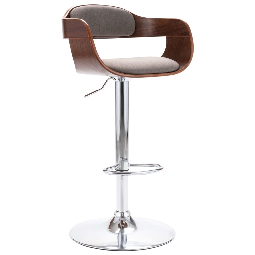 Taupe Multiplex Barkruk met Stof & Gasveer - 34% Korting!