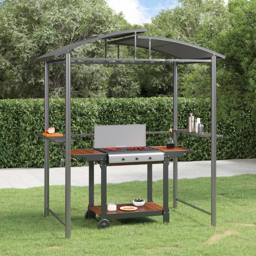 Barbecue Overkapping Staal Antraciet - 35% Korting!