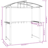 Barbecue Overkapping Staal Antraciet - 35% Korting!