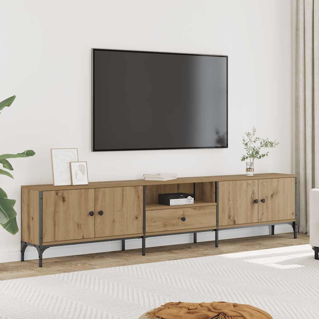TV-meubel met Lade 200cm Artisanaal Eiken - 35% Korting