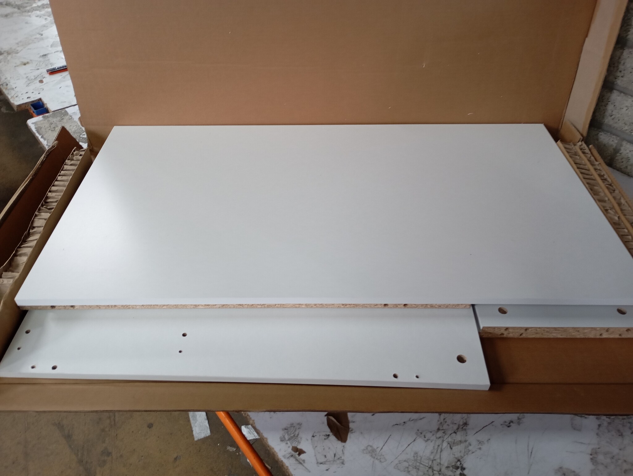 Wit Bureau 100x55x75 cm met Vakken - 53% Korting